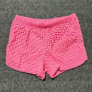 Lilly Pulitzer Target Shorts XL 14/16 Pink Eyelet Pull On Cotton‎ Girls